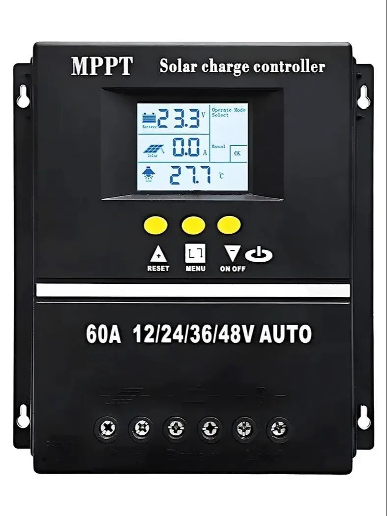 US DE Y&H 60A 80A 100A MPPT Solarladeregler 12V 24V 36V 48V Solarpanel Blei-Säure-/Lithium-Batterie-Regler Dual USB
