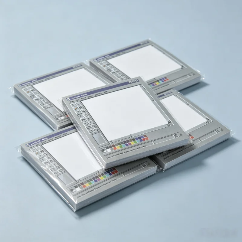 Retro Windows Paint Pixel Art Sticky Notes, 50 Sheets Indie Game Dev Memo Pad for Level Sketch Draft Creative Drawing Reminder