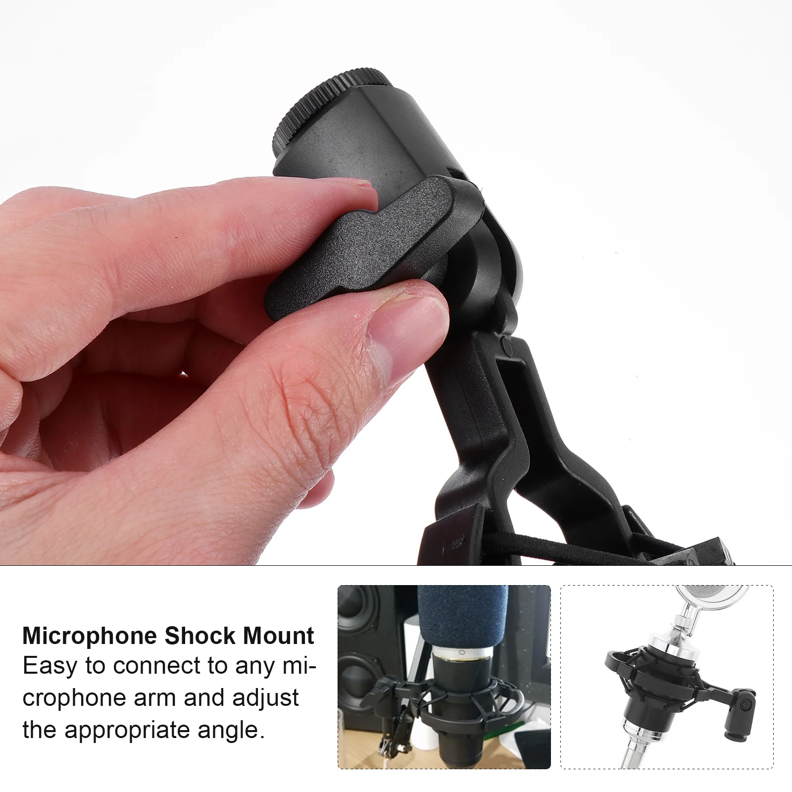 

Plastic Shockmount For Microphone Heavy Duty Vibration Isolation Mount Universal Compatibility With Mic Arms For