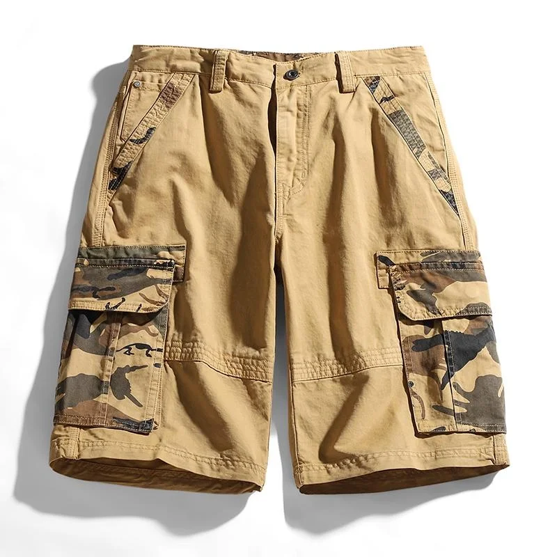 

High Quality Men's Summer Camouflage Shorts Jogging Cotton Pants Loose Casual Combat Cargo Shorts Overalls