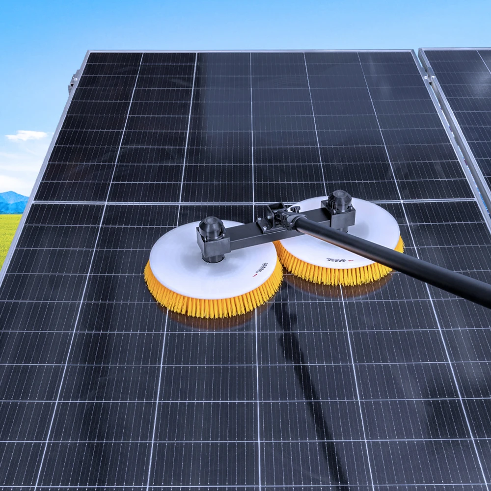 Competitive Price Telescopic Rod Solar Cleaning Brush Electric Solar Panel Spray Washing Brush
