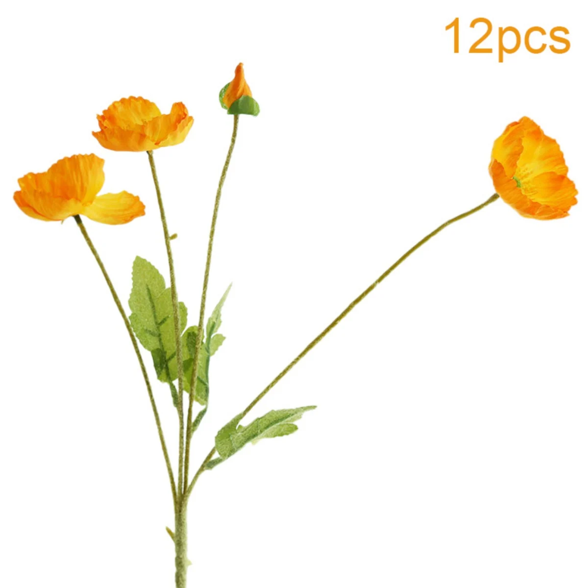 

12pcs Realistic Touch Artificial Poppies Flowers Lifelike and Durable Plastic Flowers for Home Living Room Holiday Decoration