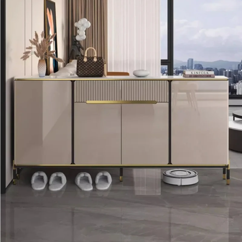 luxury FAMAPY modern credenza sideboard buffet with drawer and pop-up doors,  for living room or hallway Nordic Furniture home
