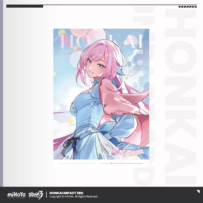 miHoYo Game Official Honkai Impact 3rd Autumn Celebration Series PET Postcard Set Elysia Kiana Anime Prop Cosplay Halloween Gift