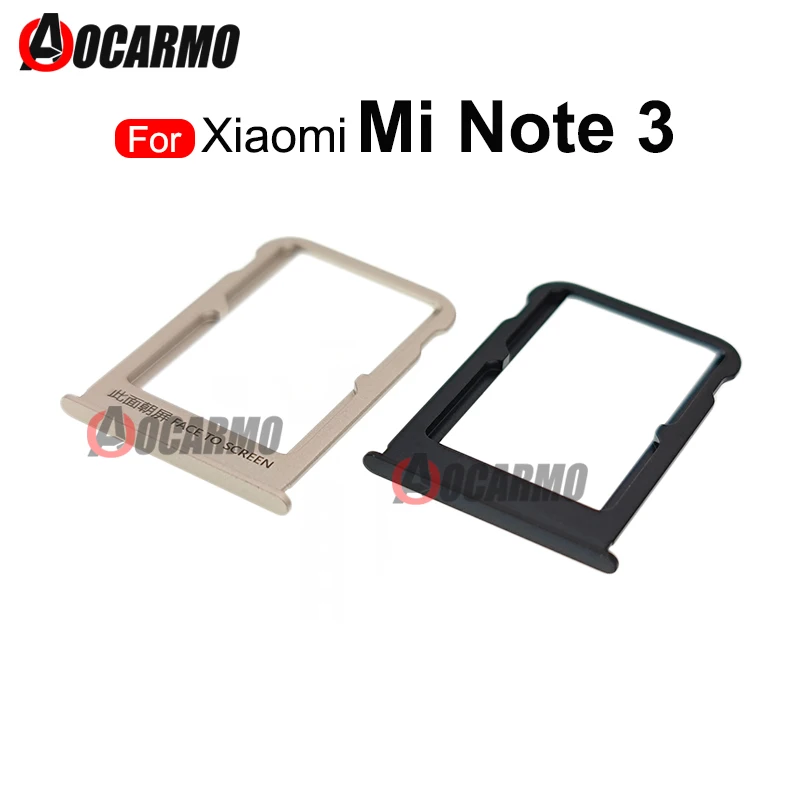 For Xiaomi Note3 Mi Note 3 Black Gold SIM Card Reader Sim Tray Holder SD Slot Replacement Parts