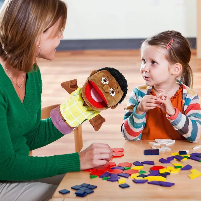 Czarni ludzie Rodzinna pacynka 27 cm miękkie pluszowe lalki Rodzina Odgrywanie ról Rekwizyty na dobranoc Wczesne zabawki edukacyjne dla dzieci