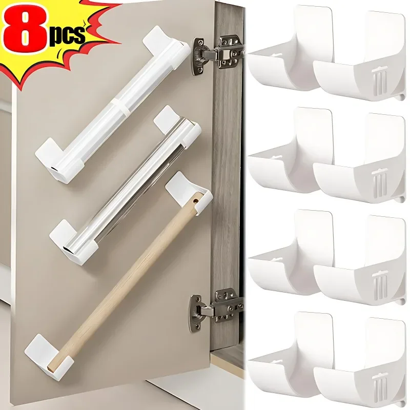 

8/2PCS Wall Mounted Plastic Bag Film Container Dispenser Trash Bags Shelf Holder Garbage Bag Storage Box Organizer For Kitchen