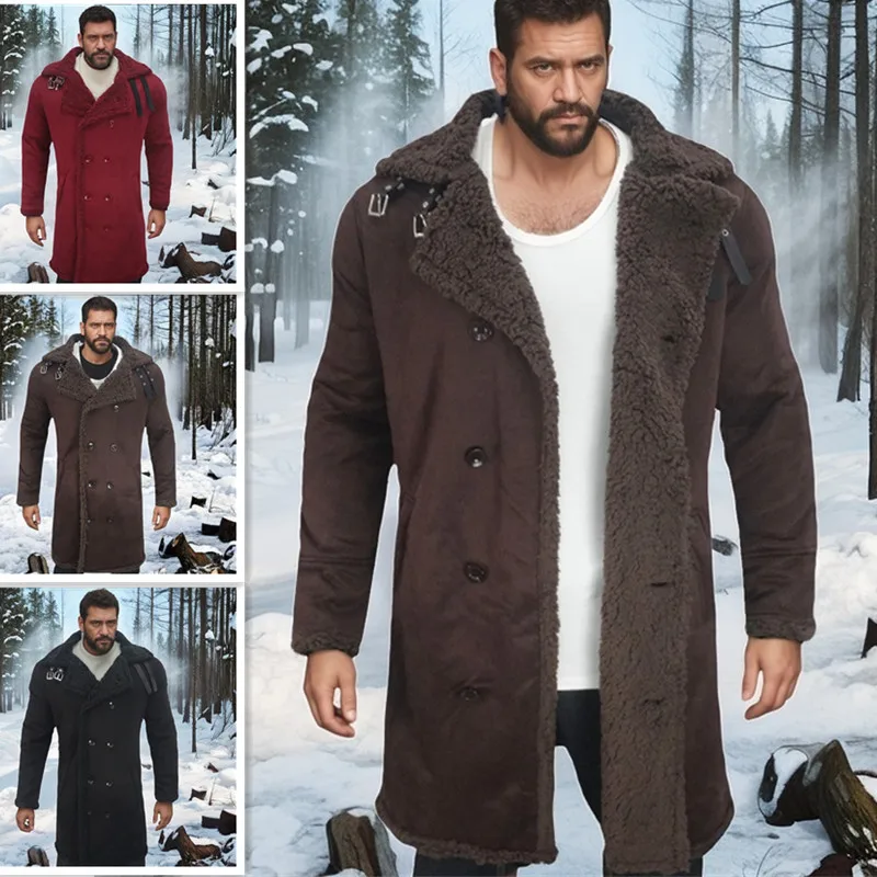 Fur Integrated Mens Jacket Thickened Fur Suede Artificial Fur Jacket Cold-proof and Antifreeze