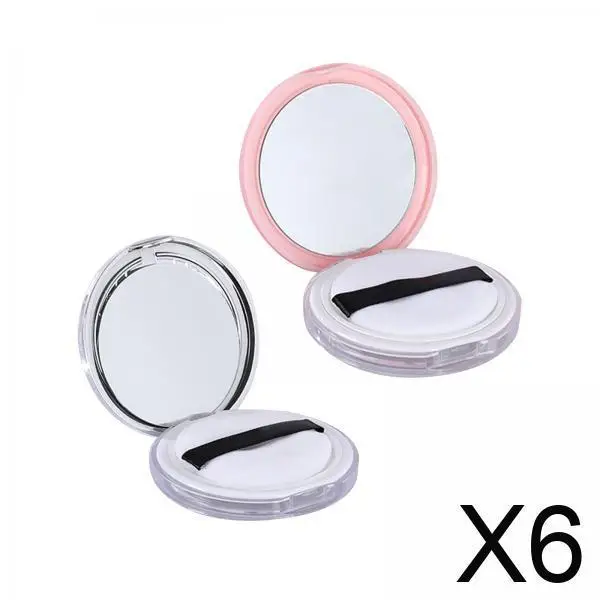 Mini Size Loose Powder Compact Case with Puff Mirror and Sifter Empty Cosmetic Box for Travel Woman