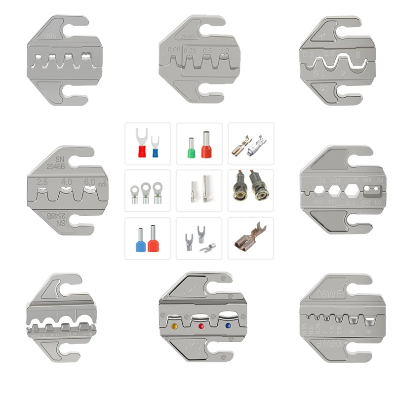 Jeu de pinces à sertir, mâchoires à fente de 4mm, SN-48BS/58B/02C/2546B/2549 /06/X6/06WF/03H, utilisées pour les bornes de sertissage