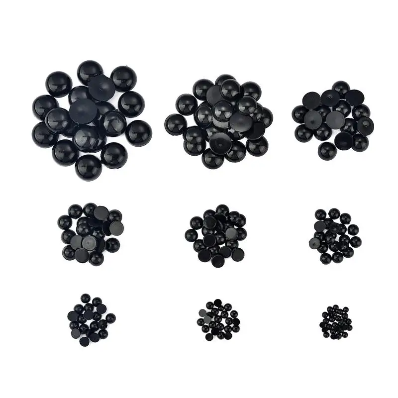 100 Stuks 3-12Mm Zwart Plastic Veiligheid Ogen Voor Bear Doll Animal Puppet Diy Garment Ambachten Kinderen Kids speelgoed Ogen Accessoires