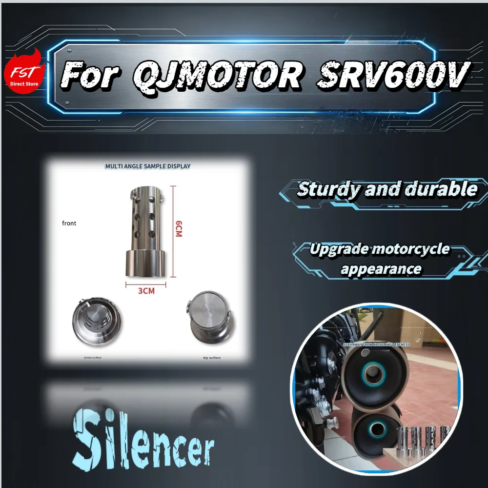 

For QJMOTOR SRV600 Motorcycle Exhaust Muffler Plug Noise Reduction Baffle Mod Parts