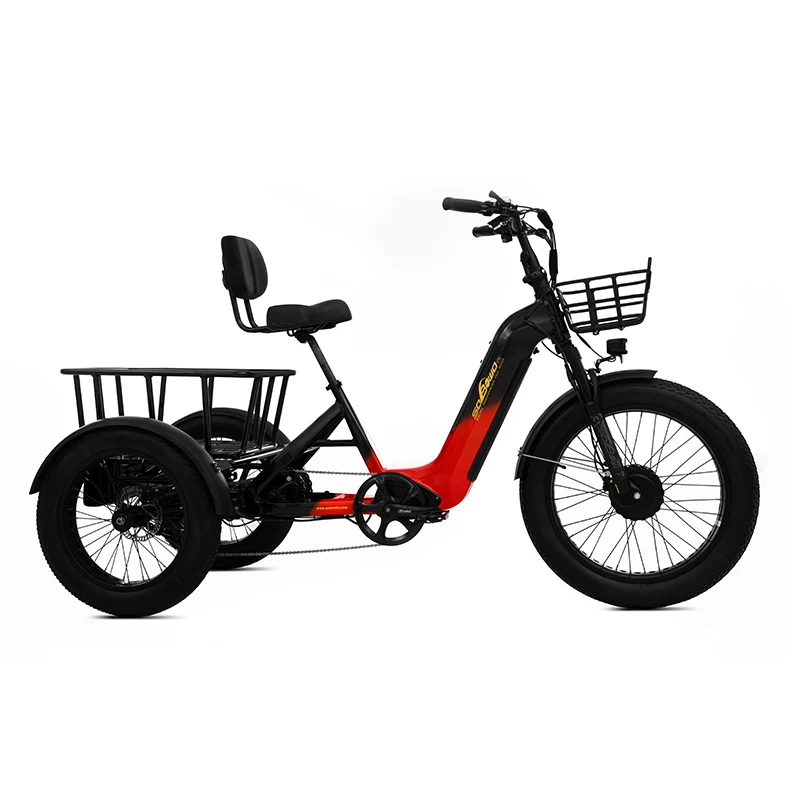 New step thru cargo electrica triciclo 48v bafang dual motor etricycle 2000w 40ah torque sensor dual batteries electric trike