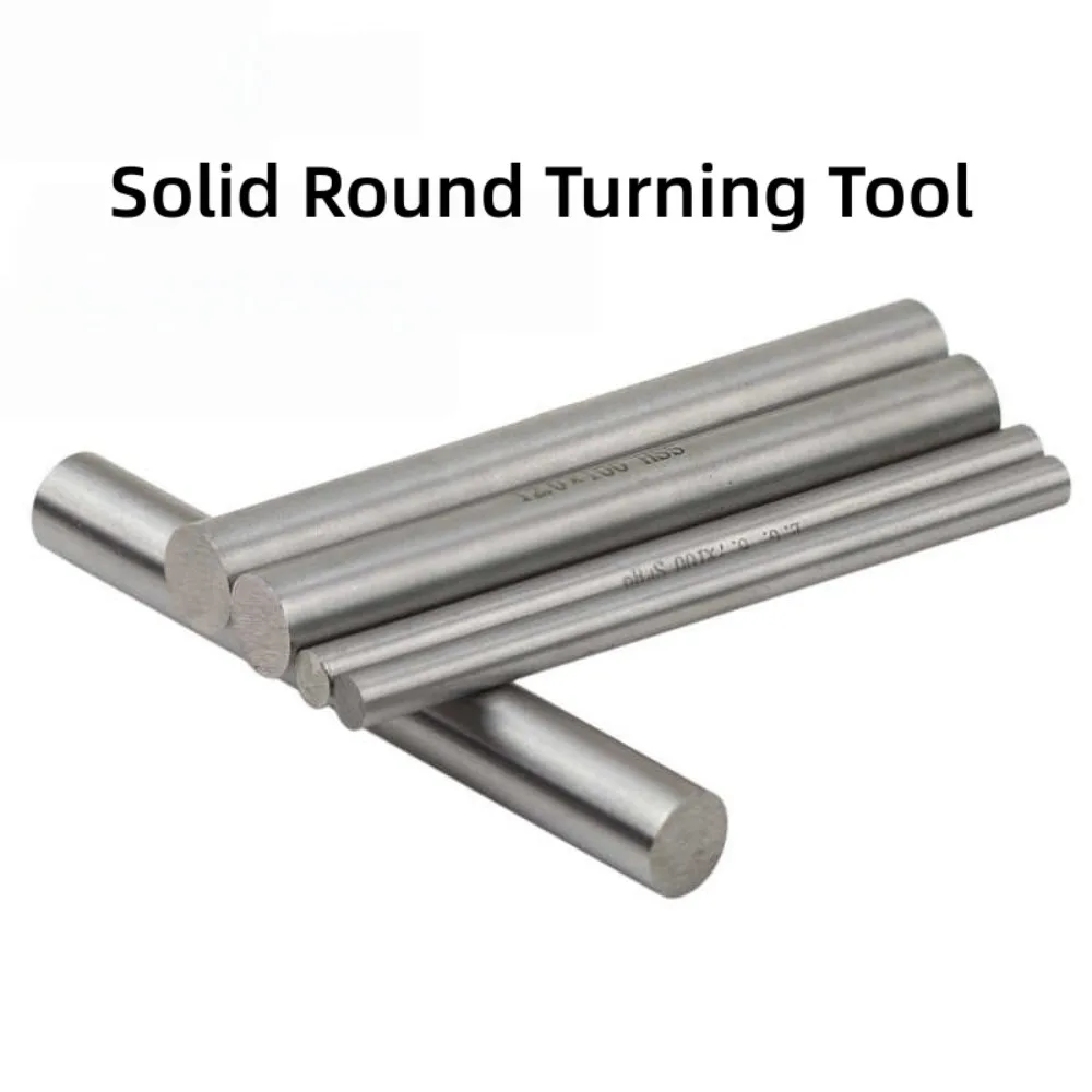 1Pc HSS High Speed Steel Round Lathe Bar, OD 0.8-13mm Solid Straight Shank Turning Tool, 100mm Length CNC Cutting Rod