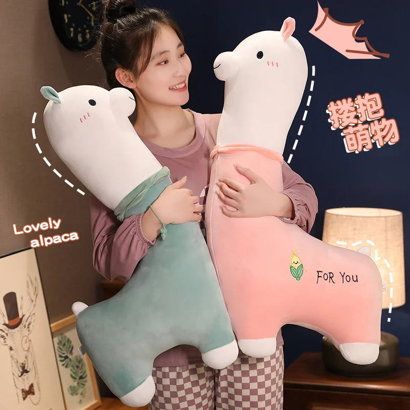 

Hot 1pc 80/100CM Fantastic Alpaca Plush Toy Stuffed Animal Sheep Soft Doll Cartoon Sleeping Pillow Kids Toys for Birthday Gift