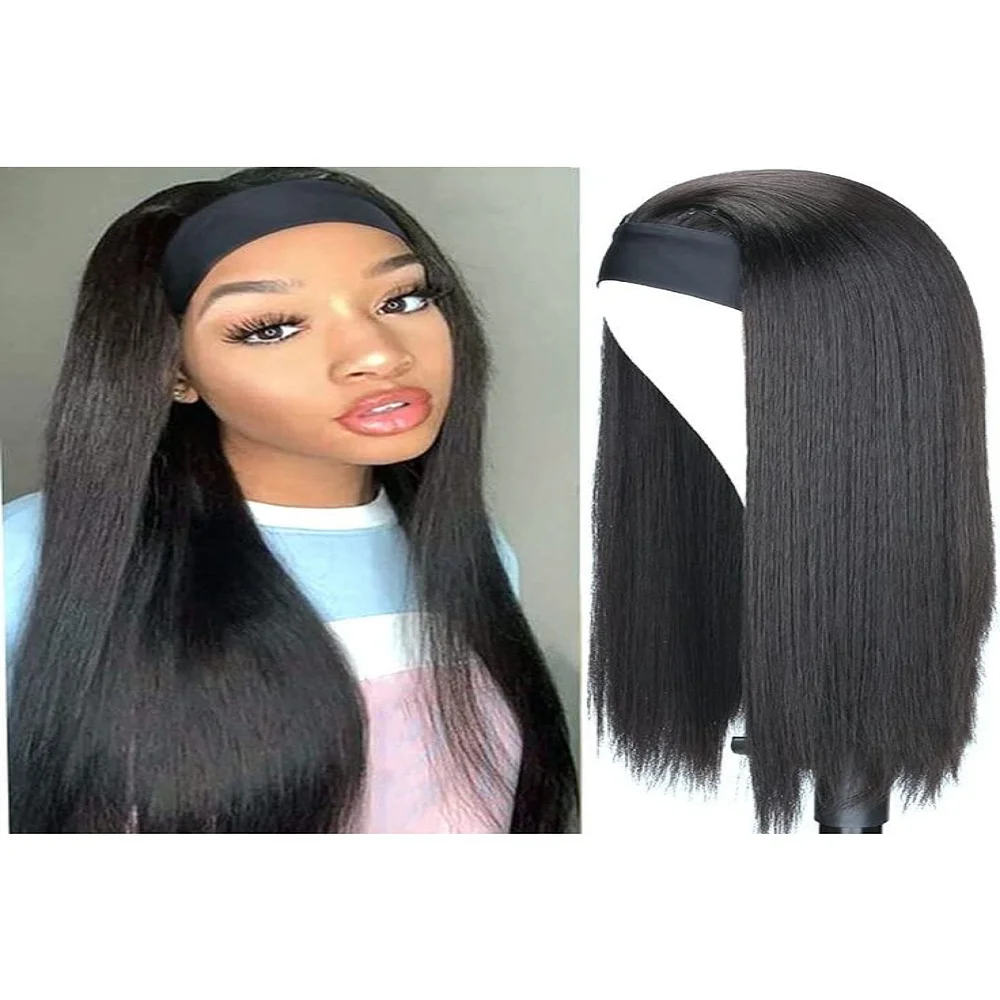 

Natural Black 180 Density 26"PrePlucked Yaki straight Lace Front Wigs For Black Women With Baby Hair Lace Frontal Wigs Black Wig