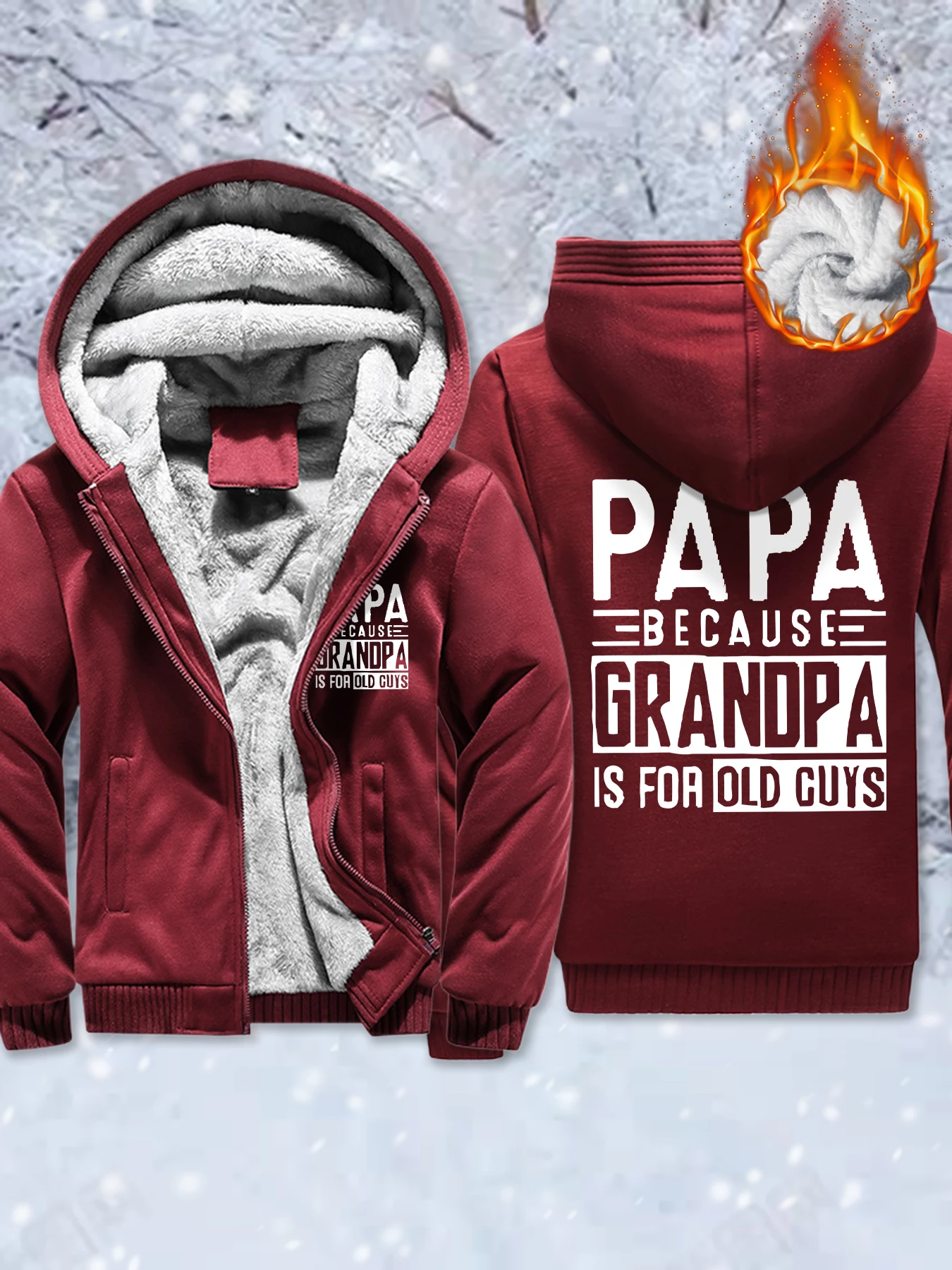 

Don't Call Me Papa, I'm Not Old Мужская уличная одежда с забавным принтом Повседневная модная куртка с капюшоном Толстое пальто Мягкие куртки на молнии