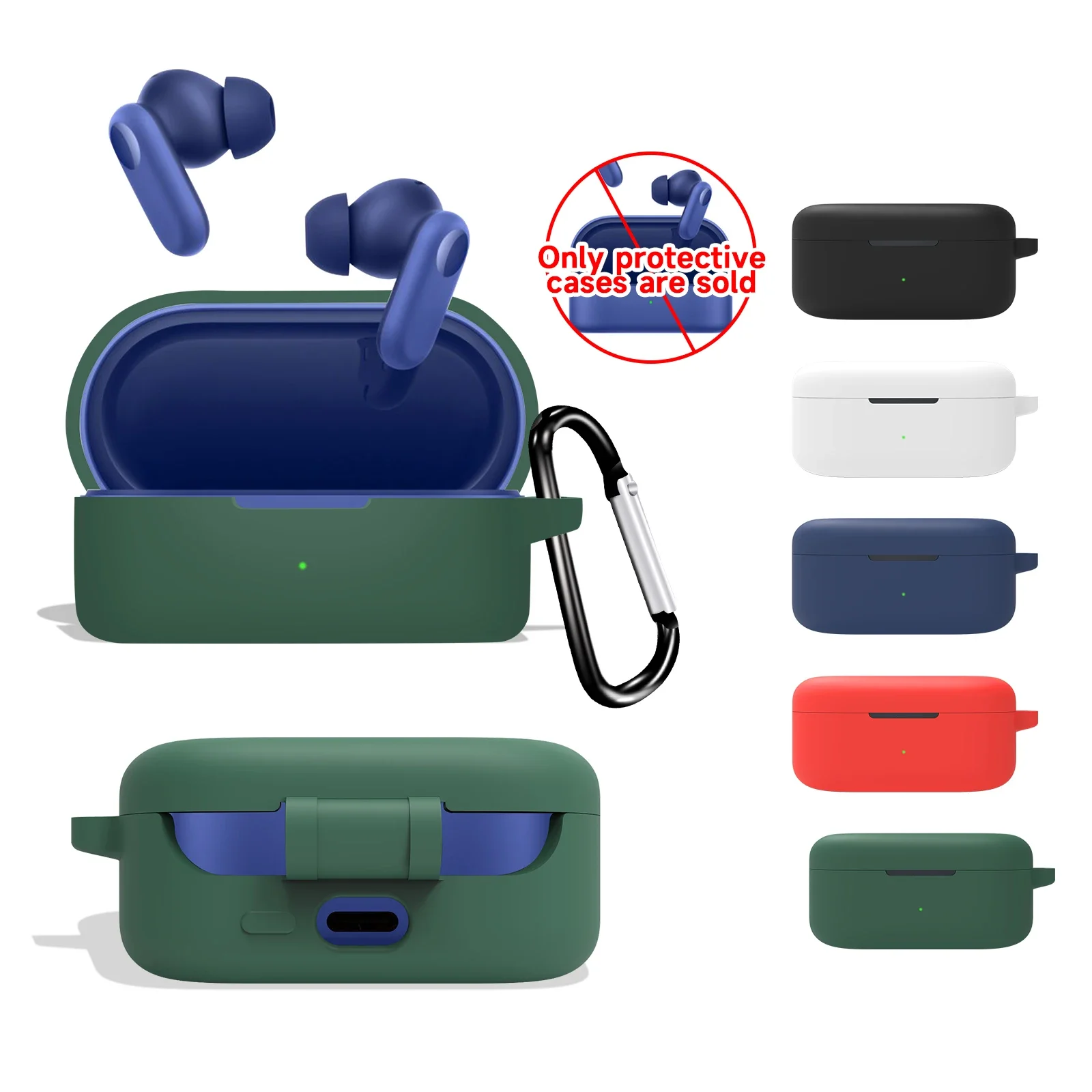 Чехол для OPPO Enco Buds2 Pro, силиконовый защитный чехол для наушников Buds2pro с брелоком-крючком