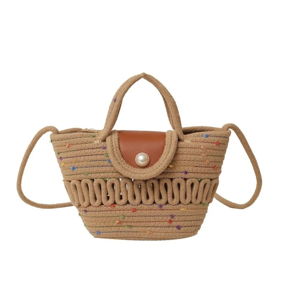 

Sweet Large Capacity Weave Straw Bag With Ribbon French Style Basket Bag Handbag Crossbody Bag Shoulder Bag Travel