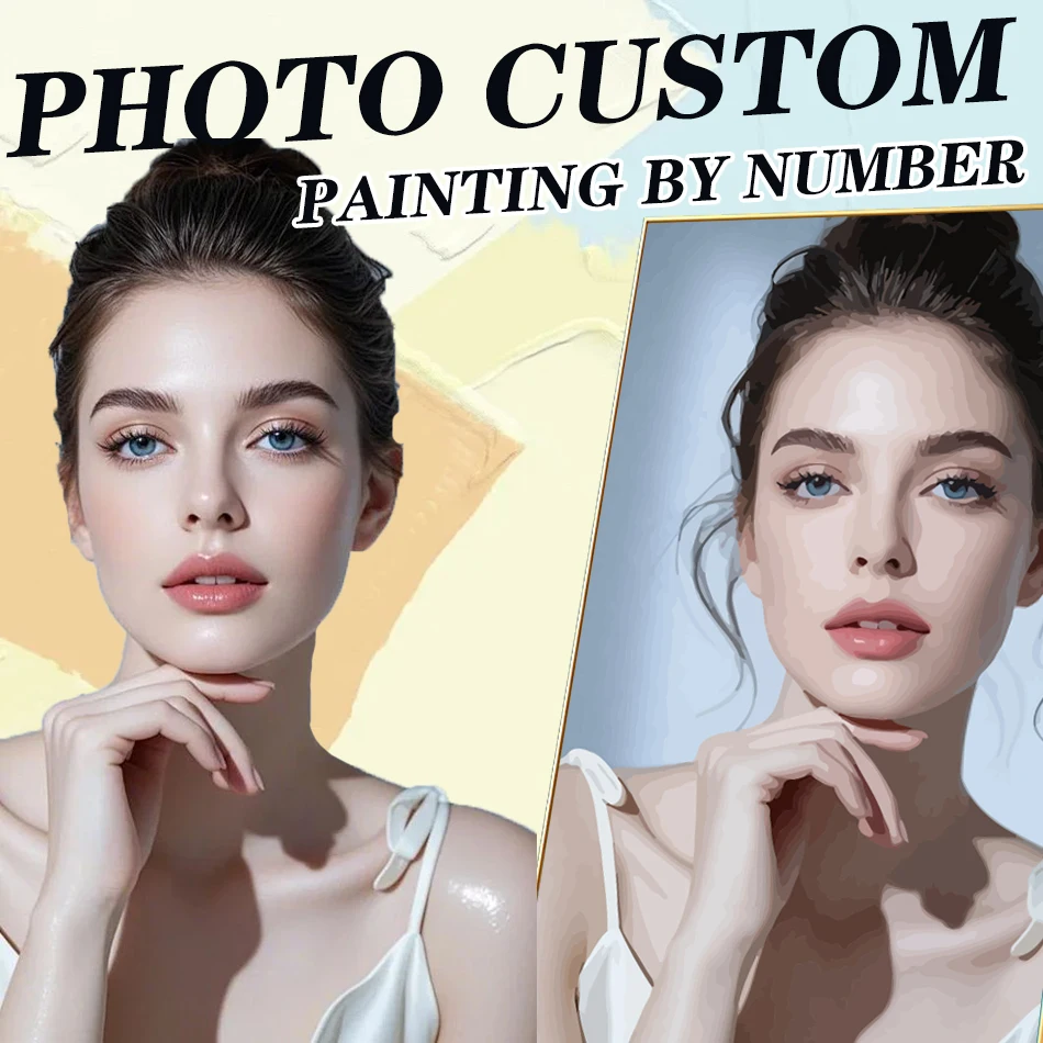 

Paint by Numbers Own Picture, Personalised Painting by Numbers Adults, Own Photo for Pets and Portraits, DIY Oil Painting Pictur