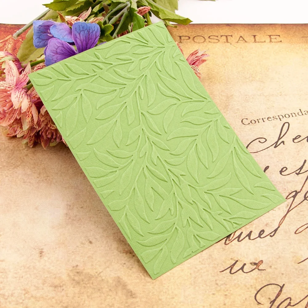 Leaves Branch Background Embossing Folder for Card Making Floral DIY Plastic Scrapbooking DIY Craft Decoration Template Mold