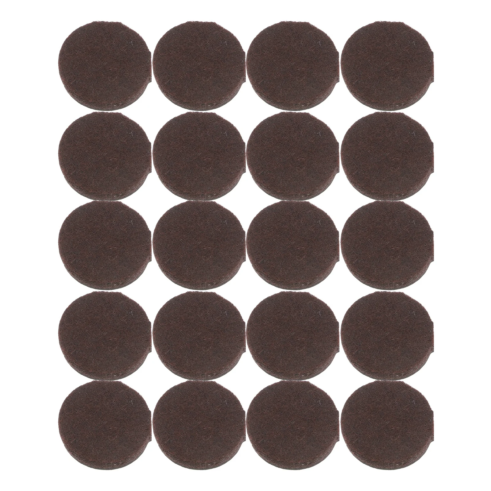 24 pezzi feltrini autoadesivi per pavimenti in legno protezioni antigraffio per gambe per mobili cuscinetti rotondi per sedie per piedi da tavolo marrone