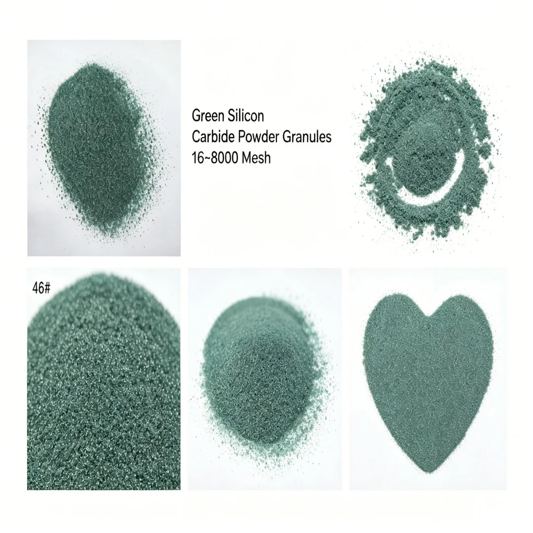 Green Silicon Carbide Powder Granules 16~8000 Mesh Green SiC Grit for Sandblasting Polishing Abrasive Tools Refractory Material