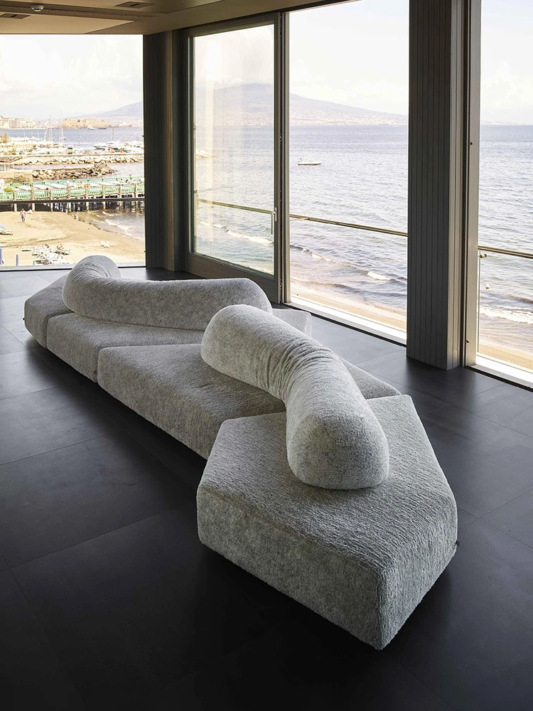 Sofá modular rock EDRA On the Rocks villa combinação grande tecido plano