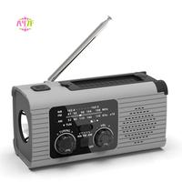 A47F-Emergency Radio Hand Crank Radio Multi-Function AM/FM/NOAA Solar Hand Crank Emergency Radio SOS Alarm 4000Mah