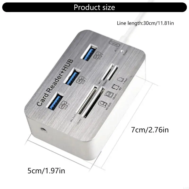 2025 Nuovi mozzi multifunzioni USB3.0 Card Hubs Expander con porta rapida per laptop e desktop