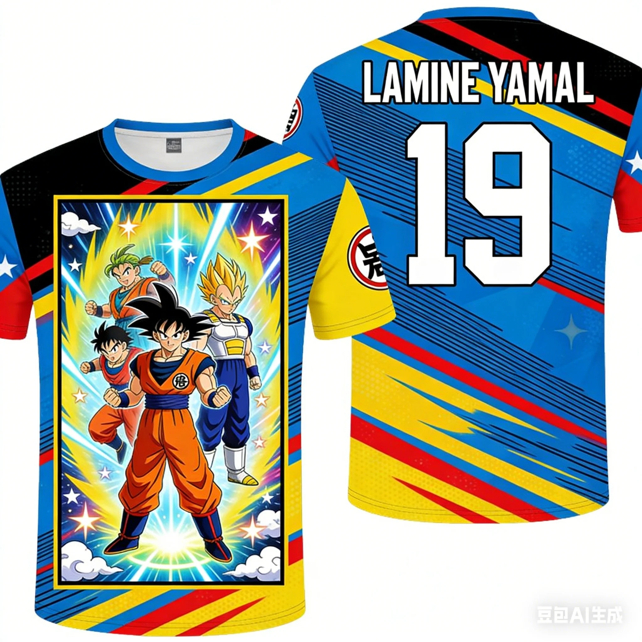 

Футболка унисекс с принтом Dragon Ball × Football Star Collaboration, свободного кроя, в стиле High Street, повседневная, с коротким рукавом