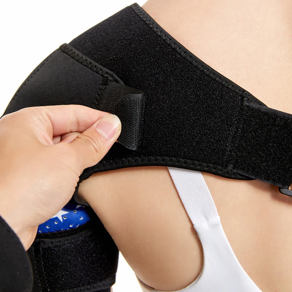 Women Men Shoulder Brace With Pressure Pad Neoprene Shoulder Support Pain Ice Pack Shoulder Compression Sleeve