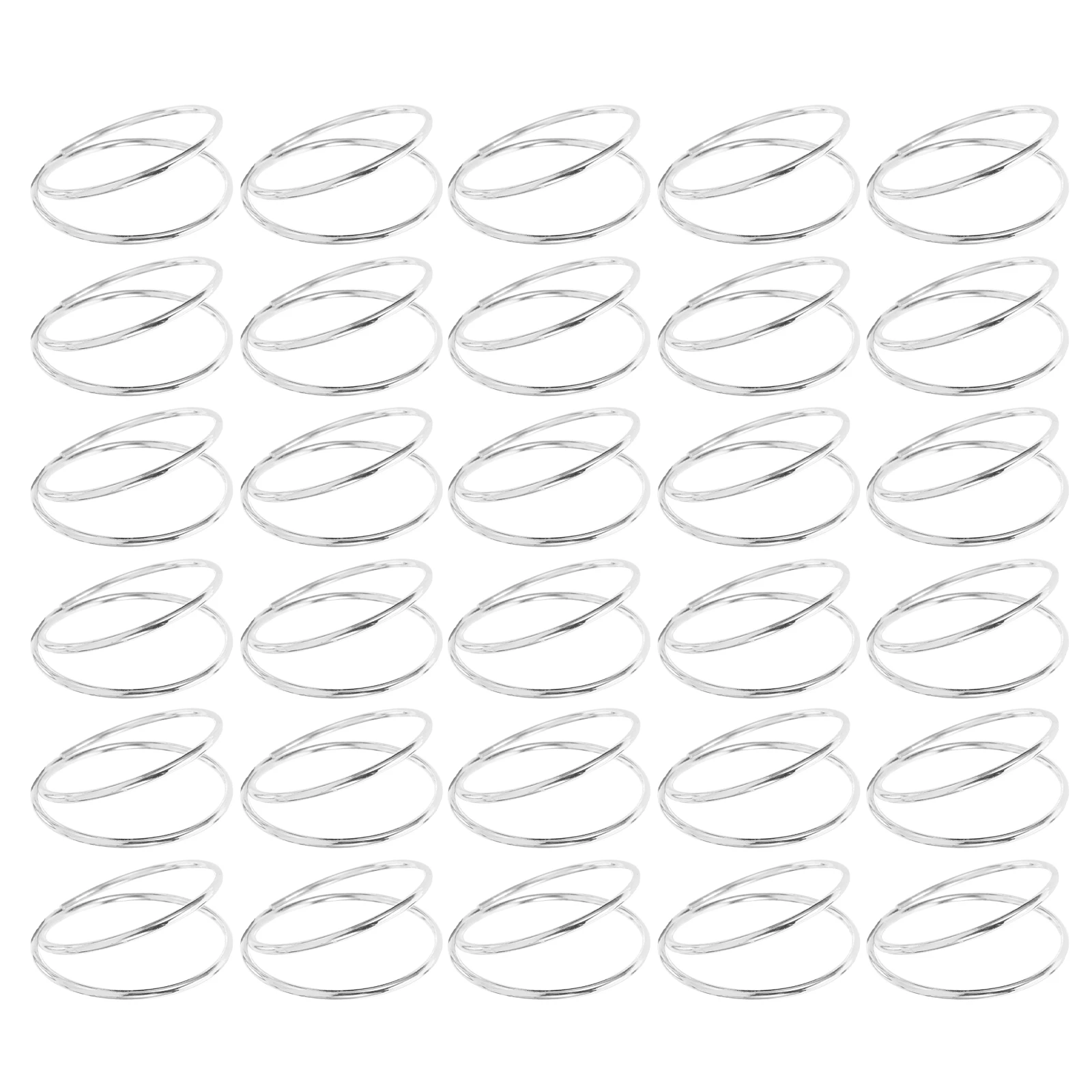 

24 Pcs Stainless Steel Napkin Ring Dinner Party Decor Iron Wedding Holders for Tables