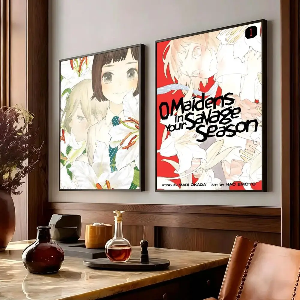 anime O Maidens in Your Savage Season Poster Poster HD Printing Cozy Warm Style Home Decor Suitable for Living Room Bedroom Gift