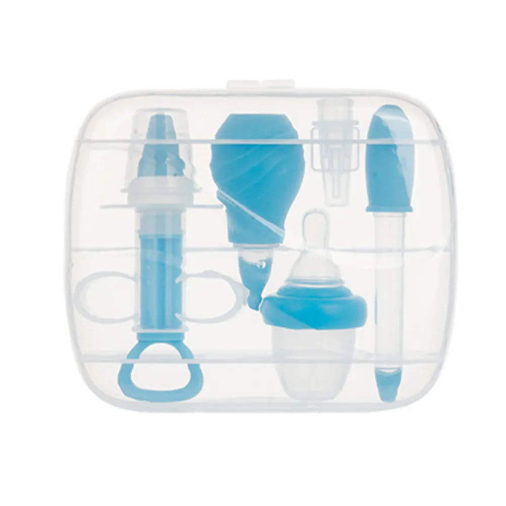 1Set Baby Medicine Feeder Tough PP Feeding Kit for Controlled Milk Water Formula Feeding Baby Syringes Storage Box