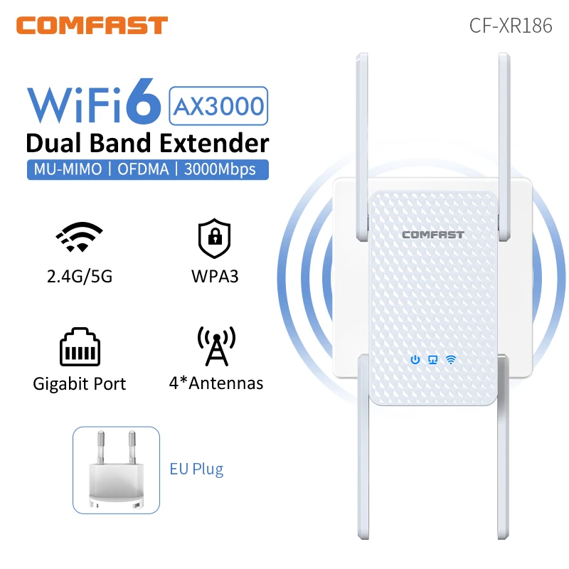 

AX3000 Wifi 6 Repeater Repetidor de sinal Wi fi 5G Range Extender Signal Booster versterker Gigabit Amplificador wifi Para Casa