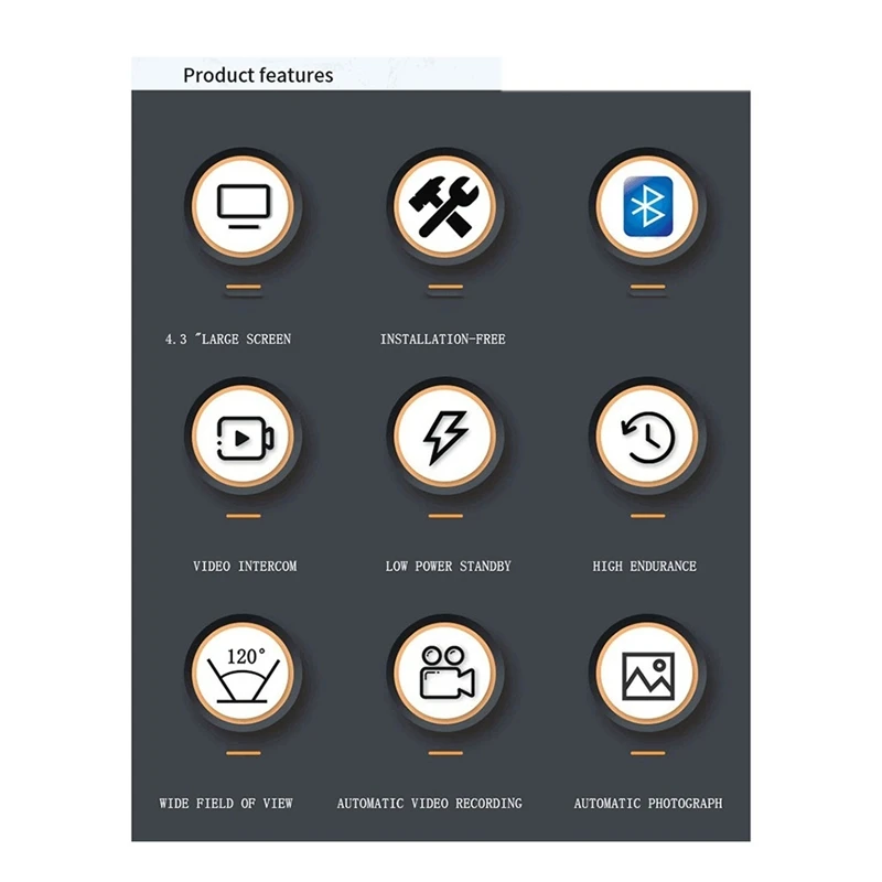 Y43A-Doorbell Video Intercom Camera Inteligente Wireless By Night Vision 4.3Inch Screen For Security Smart Home Apartment