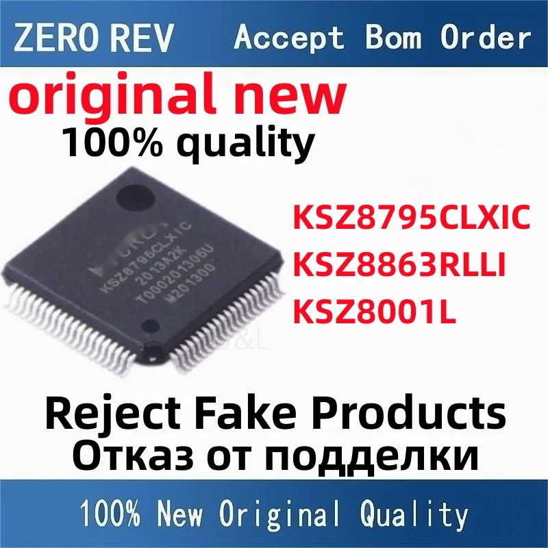 100% New KSZ8795CLXIC KSZ8863RLLI KSZ8001L LQFP-80 LQFP80 LQFP-48 LQFP48 Brand new original chips ic