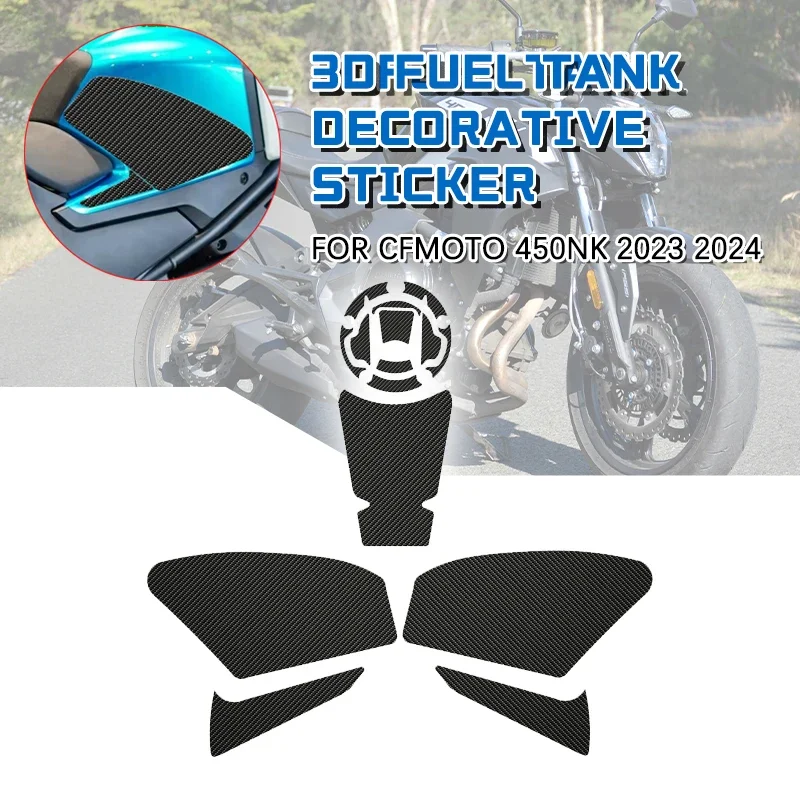 Motorcycle Fuel Tank Anti-Slip Pad Knee Side Grip Decal Protective Adhesive Pads for CFMOTO 450NK NK450 450 NK 2023 2024