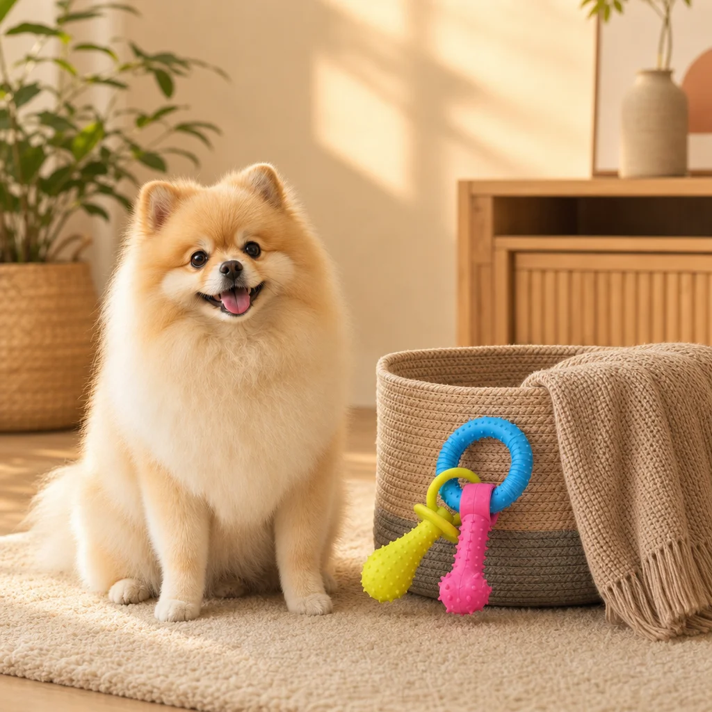 1pc Random Color Pet Toys, Pacifier Bone Ring Three-in-one Dog Grinding Teeth Chewing Toys