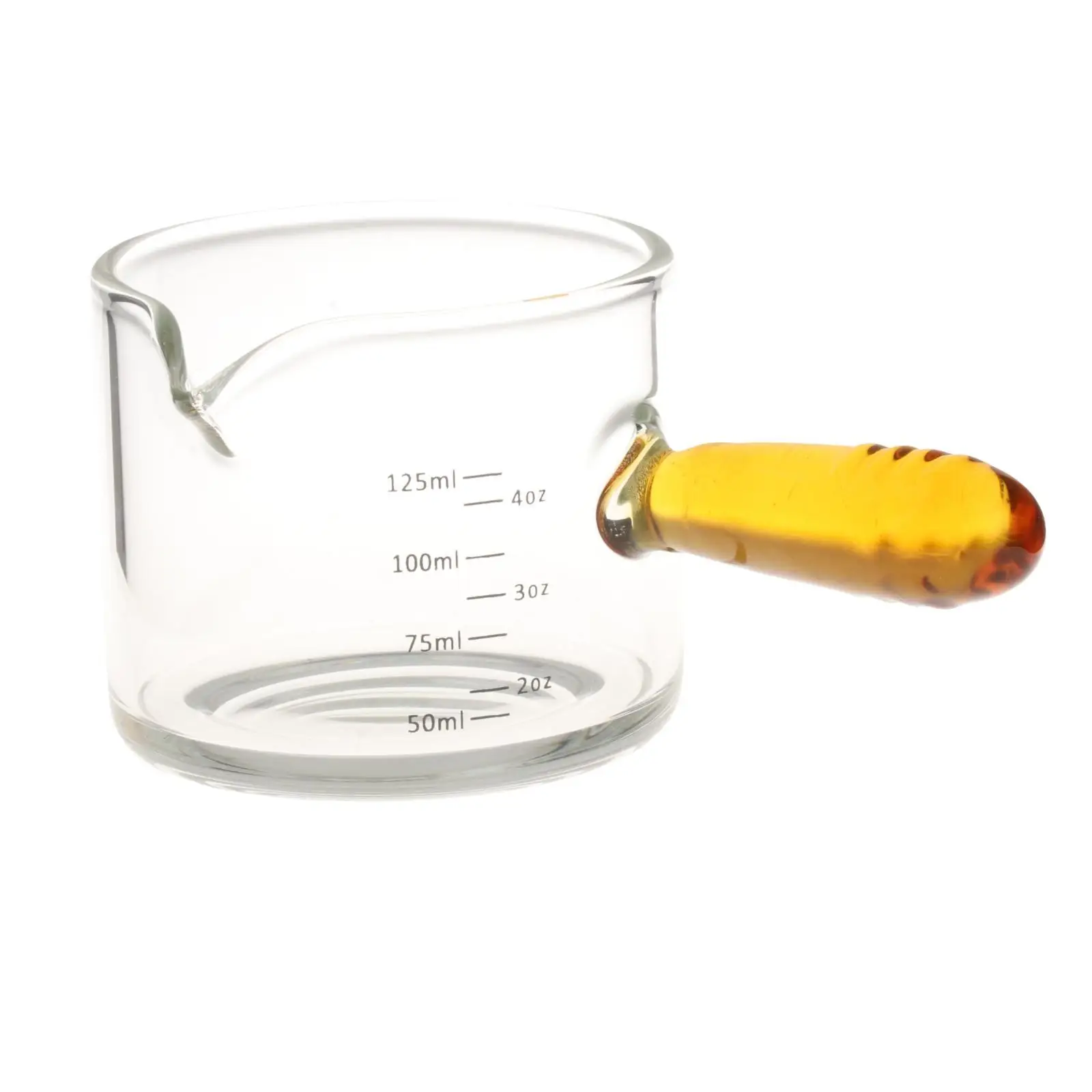 Espresso Measuring Glass Jug Cup Espresso Glass Two Measurement Units Single Spouts Espresso Accessories for Barista