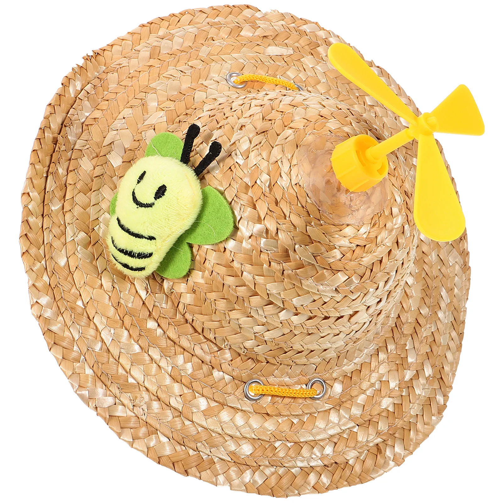 

1pc Pet Straw Hat Straw Woven Round Brim Sun Protection Breathable Comfortable Daily Wear Parties Photo Taking Pet Accessories