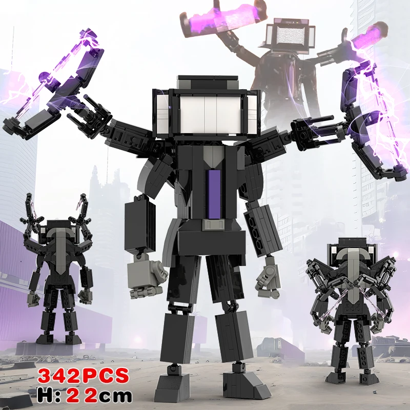 

Skibidis туалетные фигурки, строительные блоки, спикермен, оператор, ТВмен-кирпичи, модель игрушки для детей, подарки на Рождество и день рождения