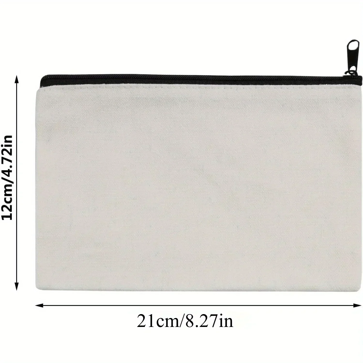 10pcs Blank Zipper Pouches – White and Beige Multipurpose Cosmetic and Travel Organizer Bags