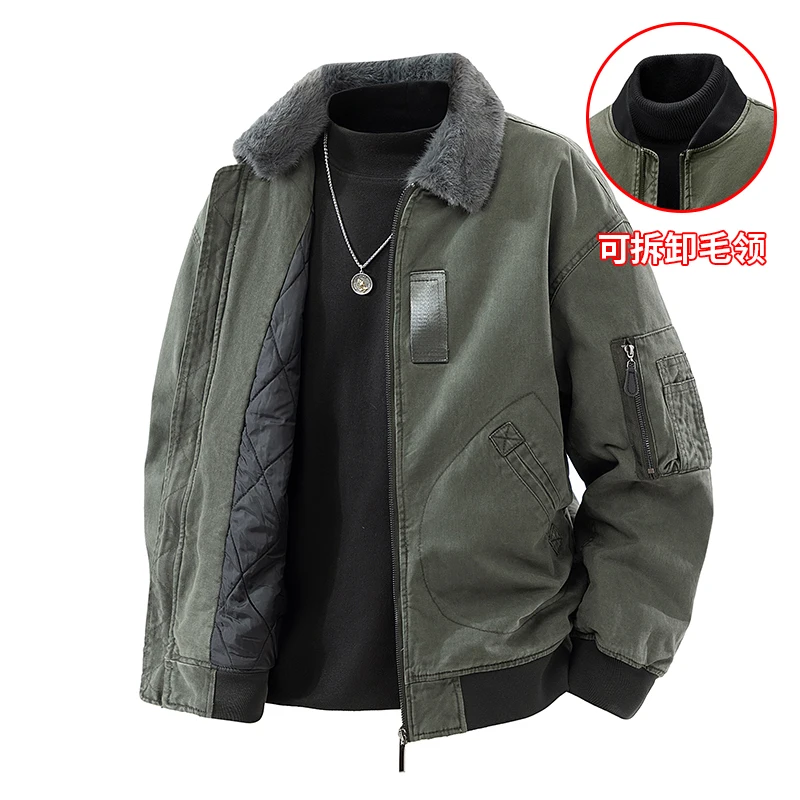 2026 Autumn men Winter jacket New Outdoor Cotton Coat Men'S High-Quality Trend Versatile Warm Windproof Loose Casual Jacket