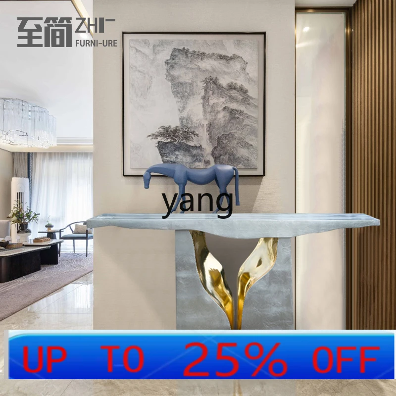 

LH Villa Console Tables Sculpture Sales Office Hotel Light Luxury a Long Narrow Table Table Sofa Backrest Table