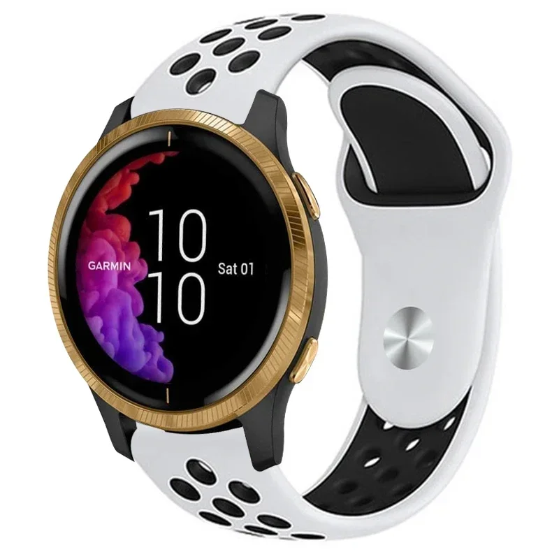 20mm 22mm シリコンストラップ Garmin Vivoactive 3 4 バンドウォッチ Venu 2 SQ Forerunner 645 シリコンリストバンド スマートウォッチブレスレット用