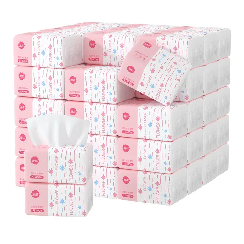 10box Facial Tissues Packs Pocket Paper Napkins Travel Cute Print Thicken 5 Ply for Kid School Travel Camping Office Daily Use