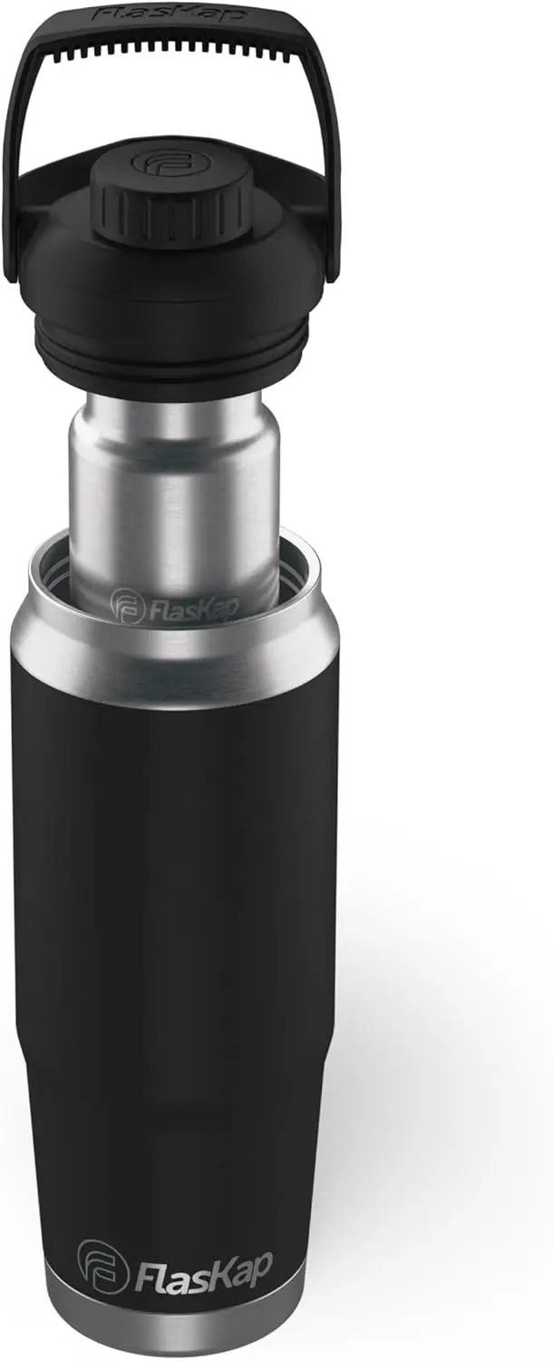 

Removable 6oz Tumbler Attachment with 26oz Insulated Bottle, Leak-Proof and Cup Holder Friendly for Drinks