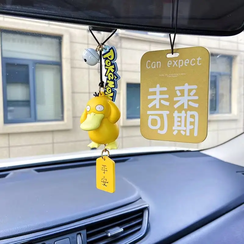 新しい本物のアニメゲンガー車のバックミラーペンダントポケモン漫画ピカチュウキューボーンかわいいモデル置物アロマカードペンダント ‌